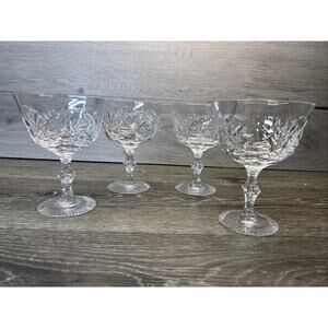 Imperlux East GERMANY Handcut Lead Crystal 5-3/8” Sherbet Stemware